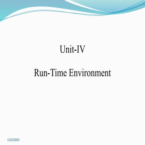 Compiler Design Unit 4 | PPTX