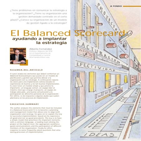 El balanced scorecard: ayudando a implantar la estrategia
