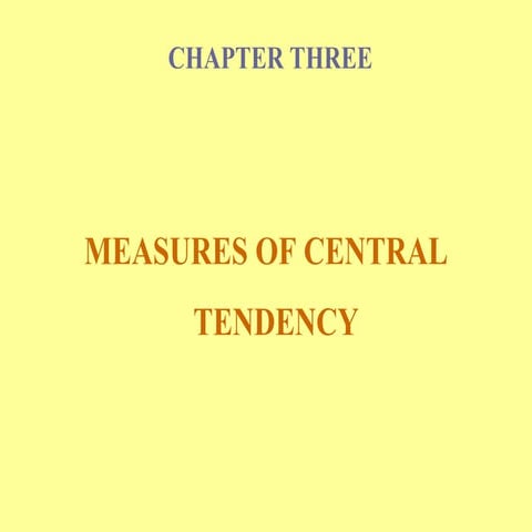 Business Statistics Chapter Three Power points