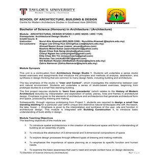   architecture studio 2 arc 1126 ou...