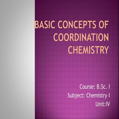 B sc_I_General chemistry U-IV Ligands and chelates  