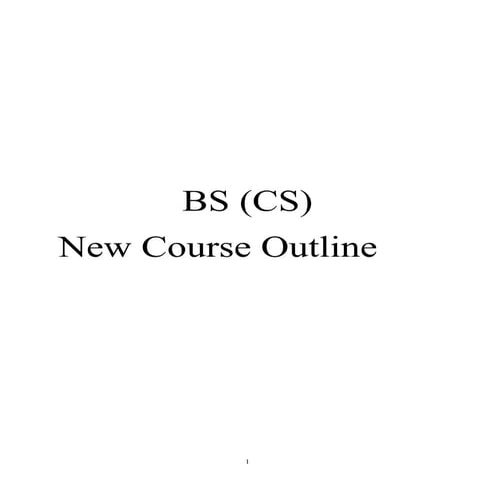 Bs cs course outline