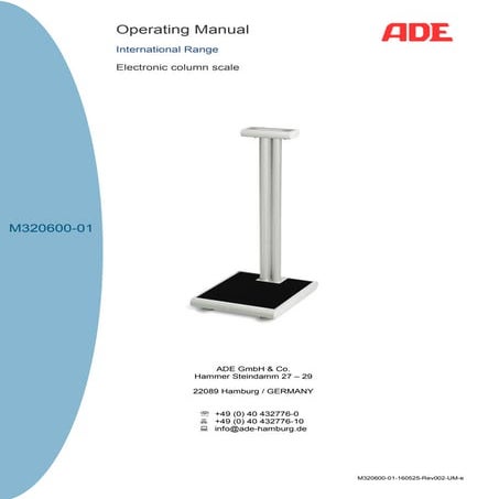 Báscula m320600 01 ade | PDF