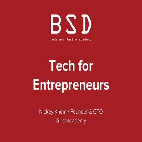 Tech for Entrepreneurs