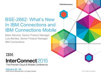 IBM InterConnect 2015 - What is New in IBM Connections 2015