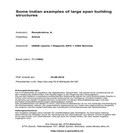 Indian examples of long span structures