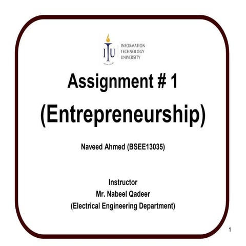 SWOT Analysis Entrepreneurship 