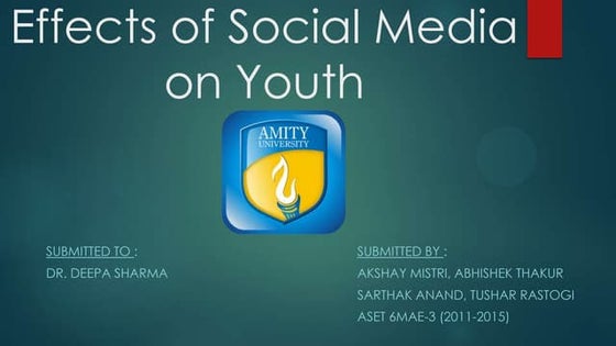Effects of social media on youth