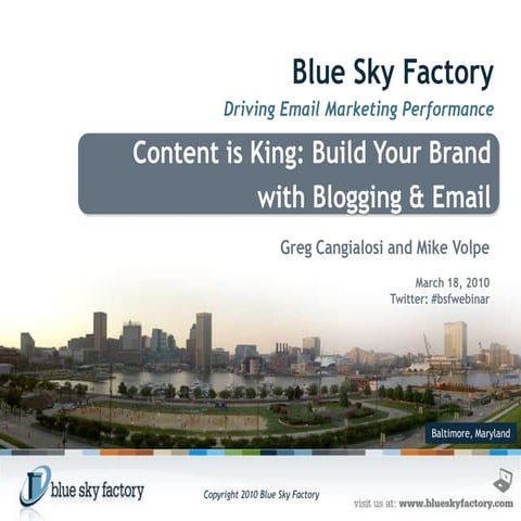 Content is King: Build Your Brand with Blogging & Email