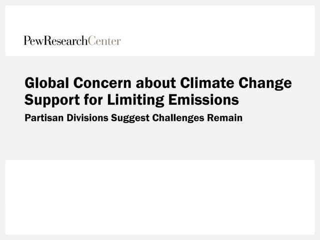 Pew Research Center 2015 Climate Change Presentation