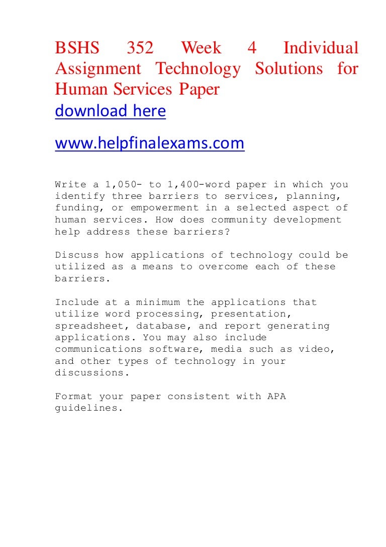 Human services term paper