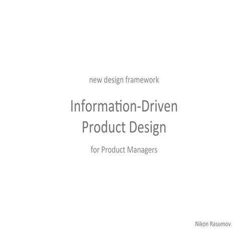 BSide 2016 Information-Driven Product Design