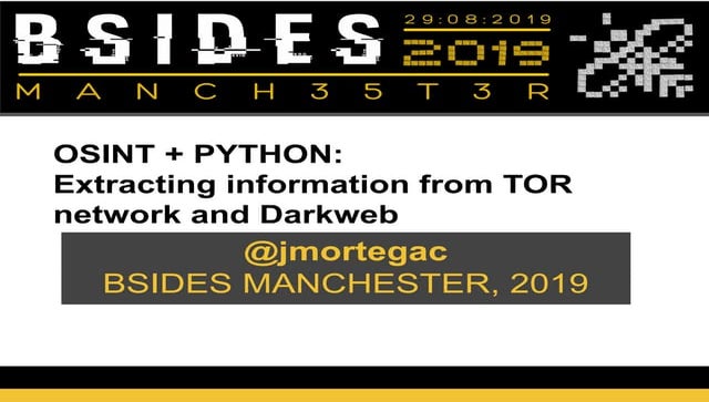 osint + python: extracting information from tor network and darkweb 