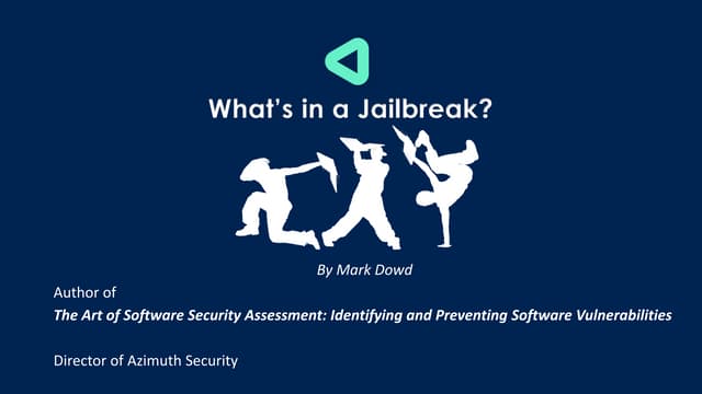 What's in a Jailbreak? - BSides 2019 keynote