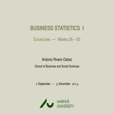 Business statistics I - Excercises