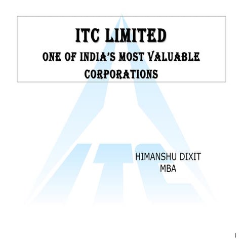 Bsiness Environment & Strategic Analysis Of Itc Hotels