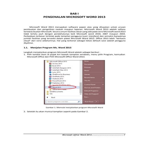 Modul microsoft word 2013 | PDF