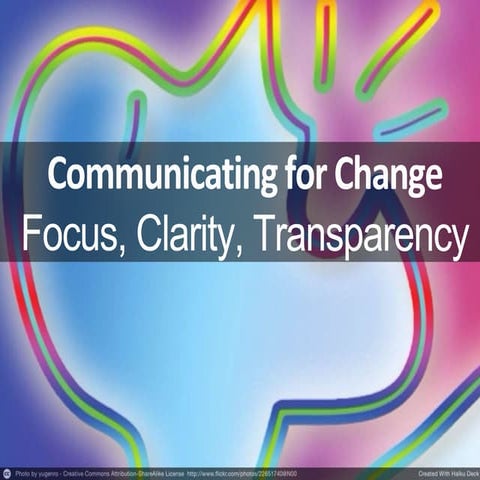 Communicating for Change: Focus, Clarity, Transparency