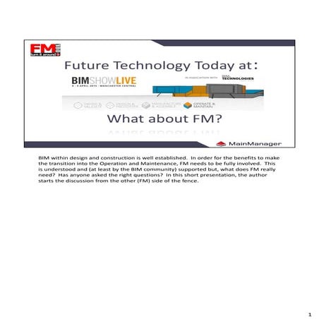 A Case Study Of Using BIM And COBie For Facility Management | PDF