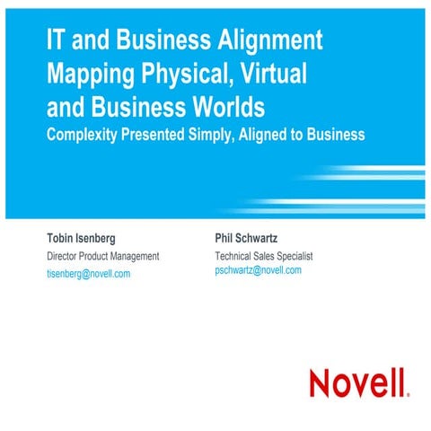 IT and Business Alignment - Mapping the Physical, Virtual and Business Worlds