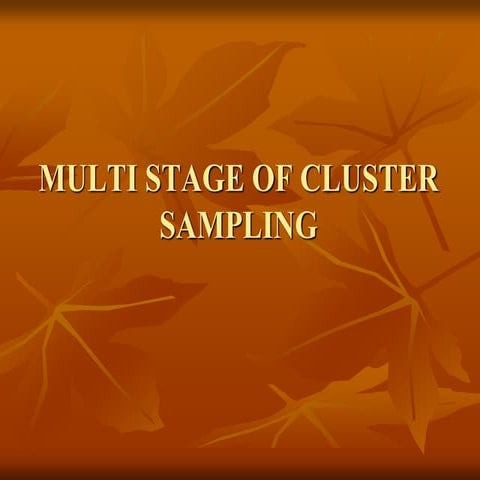 Bsm presentation cluster sampling