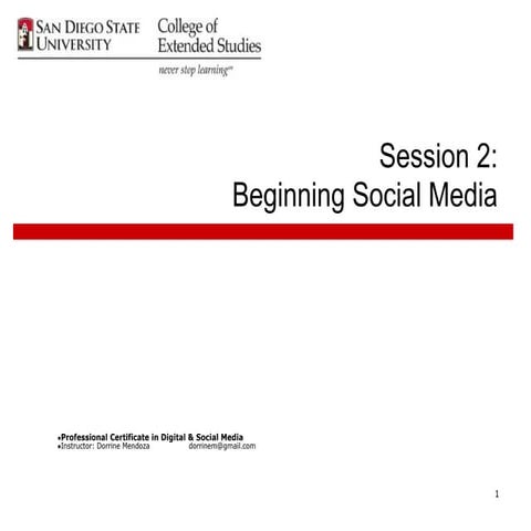 Week 2: Beginning Social Media