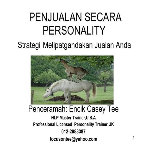 Bsn personality selling note 2010 bahasa malaysia