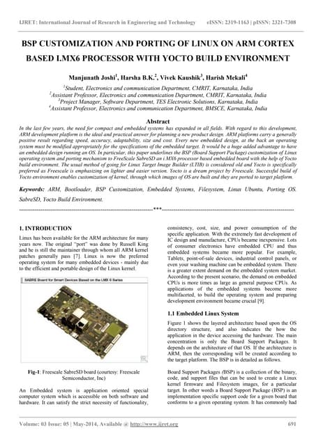 Bsp customization and porting of linux on arm cortex based i.mx6 processor wi...