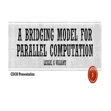 Bulk-Synchronous-Parallel - BSP