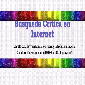 Búsqueda crítica en internet