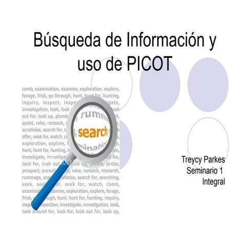 Búsqueda de información y uso de picot 2