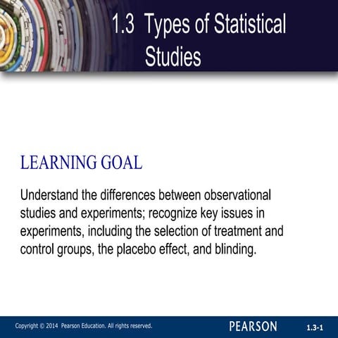 Types of statistical studies and relevant information | PPT