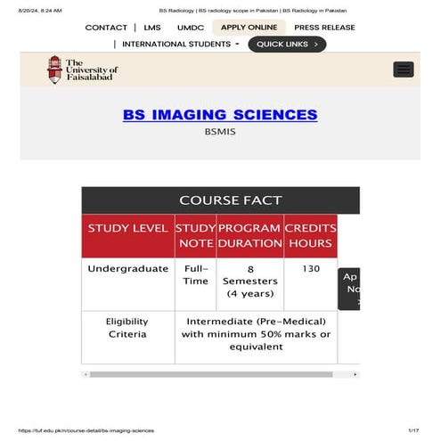BS Radiology _ BS radiology scope in Pakistan _ BS Radiology in ...