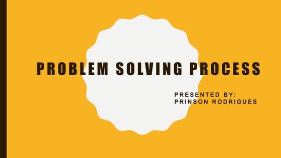 Problem solving techniques | PPT