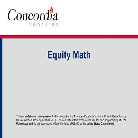 1.3 equity math
