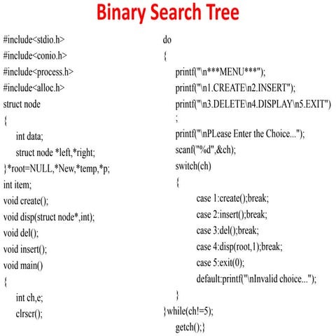 Binary Search Tree | PPTX | Programming Languages | Computing