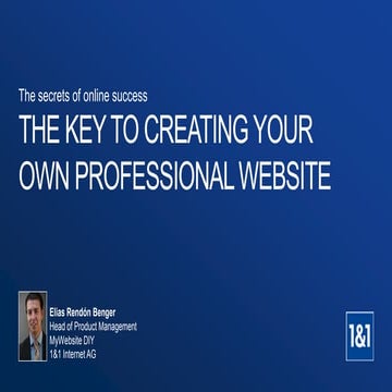 The key to creating your own professional website