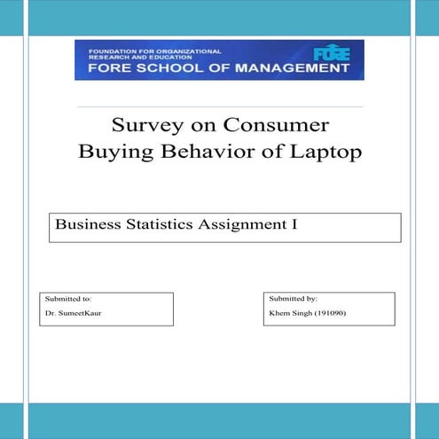 Business statistics research on consumer behaviour