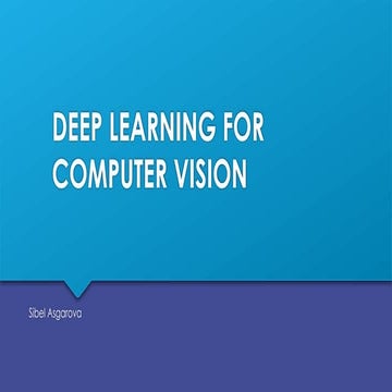 Deep Learning for Computer Vision: From Fundamentals to Medical Imaging
