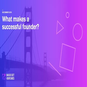 What Makes a Successful Founder?