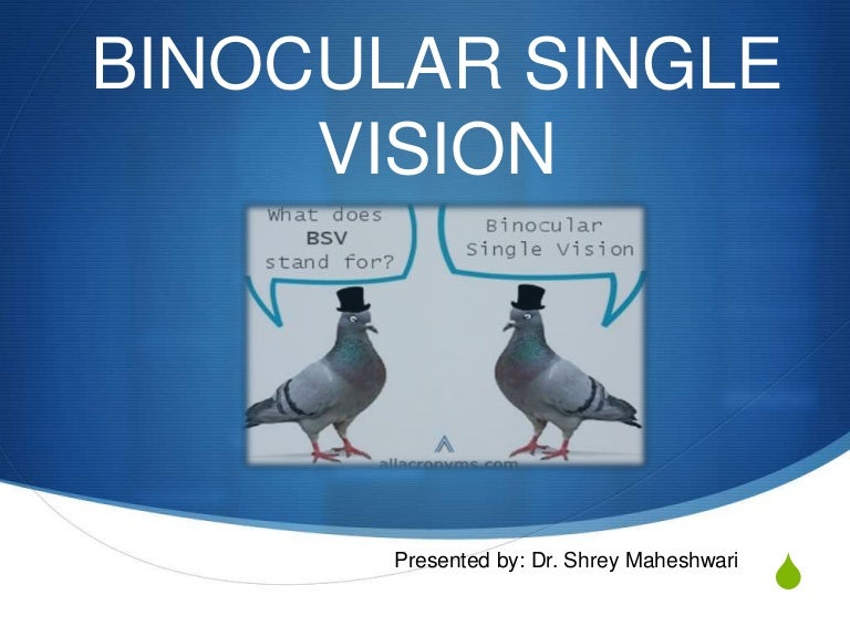 binocular single vision
