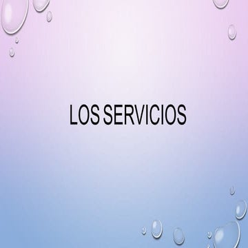 Los servicios