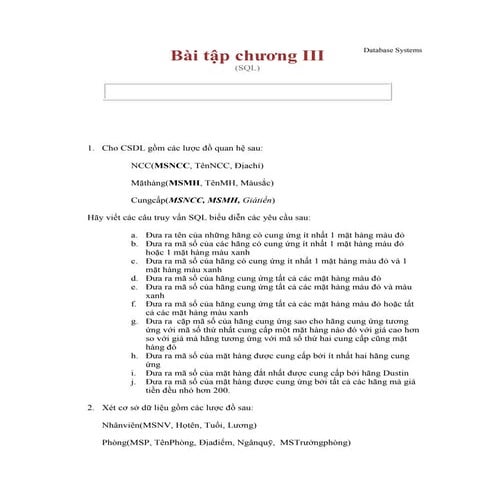 Bai tap va loi giai sql | PDF