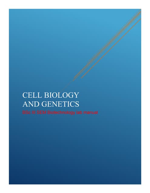 Biotechnology III sem Practical manual 