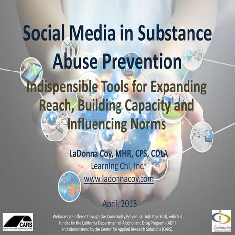 CARS Webinar: Social Media in Substance Abuse Prevention