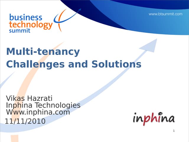 Multi-Tenancy in the Cloud