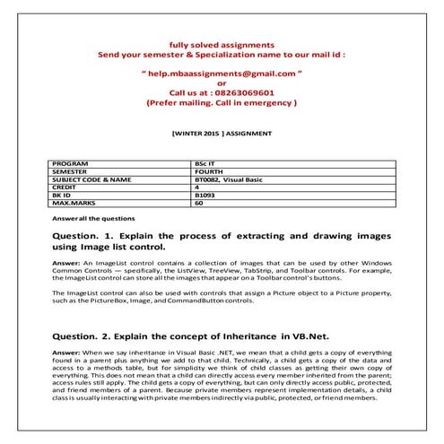 Bt0082 visual basic | PDF