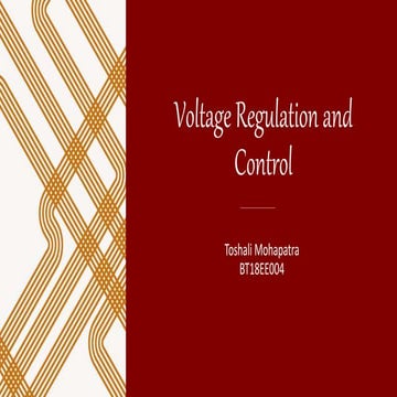 Voltage Regulation and Control in Transmission Lines