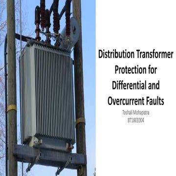Distribution Transformer Protection for Differential and Overcurrent Faults