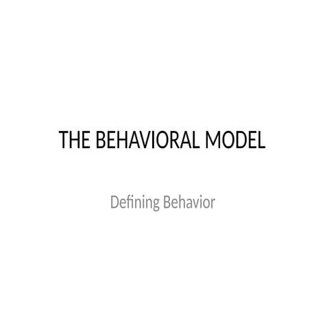 Behavioural Therapeutic notes for students